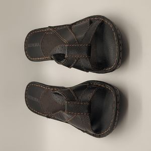 Merona women's size 6 black leather sandals